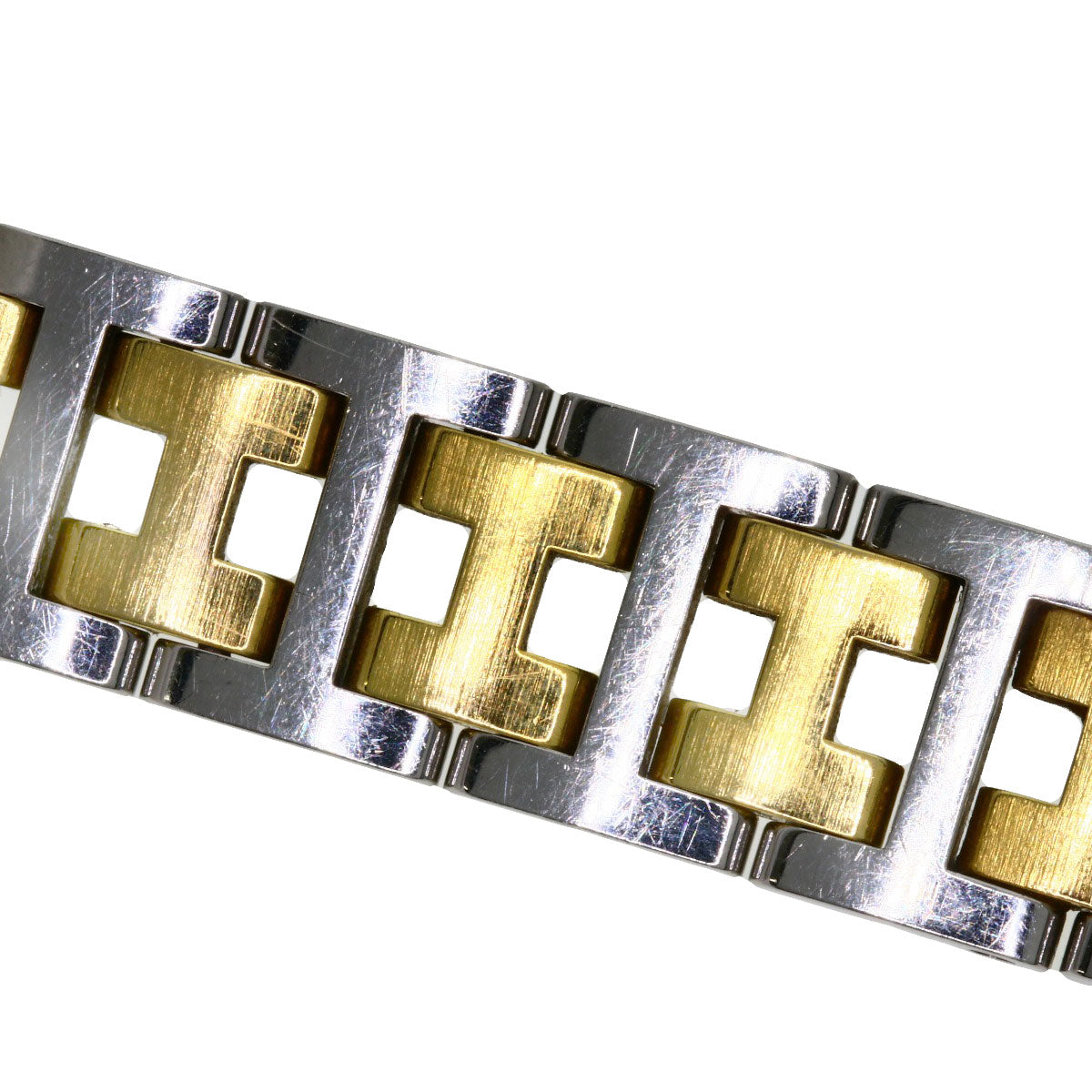 HERMES Watches Quartz CL3.240 Stainless Steel , SSxGP gold Clipper Ivory dial Women Used