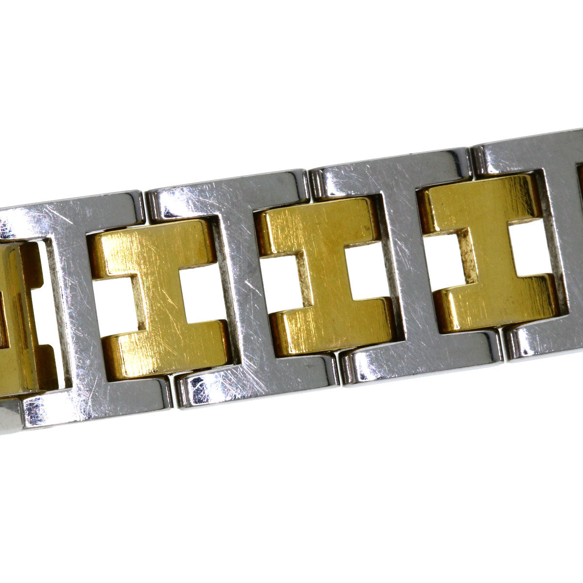 HERMES Watches Quartz CL3.240 Stainless Steel , SSxGP gold Clipper Ivory dial Women Used