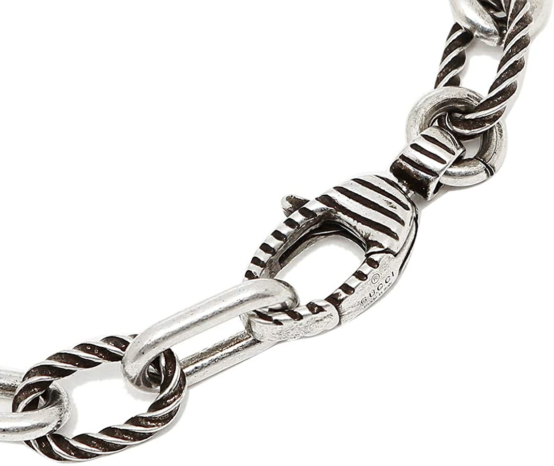 Gucci Silver Bracelet with Interlocking GG Charm