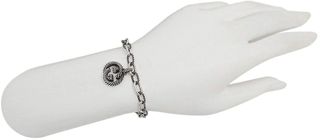 Gucci Silver Bracelet with Interlocking GG Charm