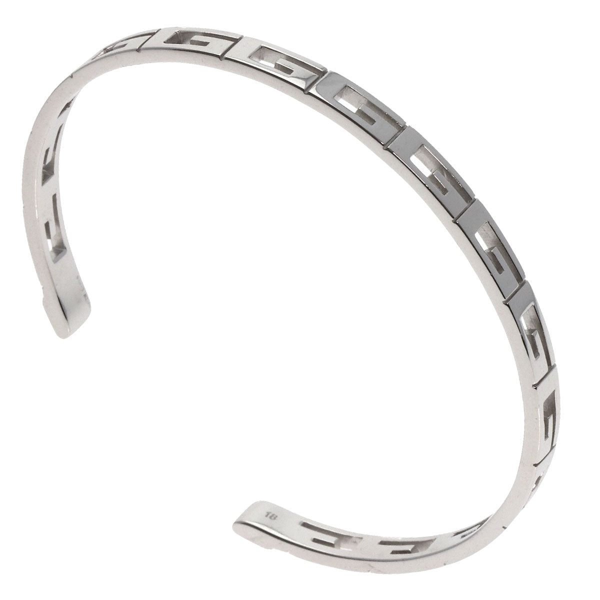 GUCCI bracelet K18WG Silver Bangle G logo #18