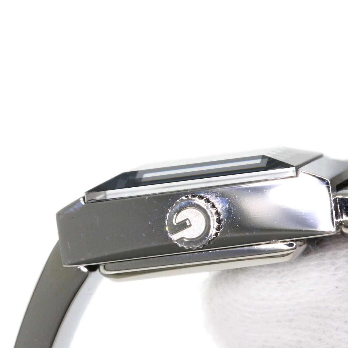 GUCCI Watches Quartz 128.5 Stainless Steel , Stainless Steel Silver Square face black dial Women Used