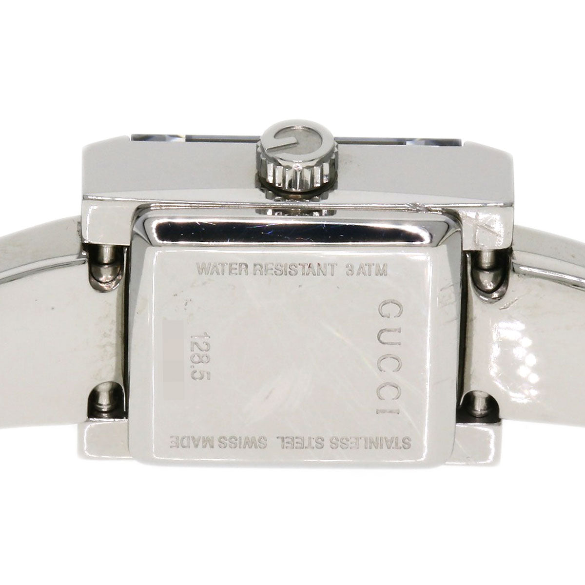 GUCCI Watches Quartz 128.5 Stainless Steel , Stainless Steel Silver Square face black dial Women Used