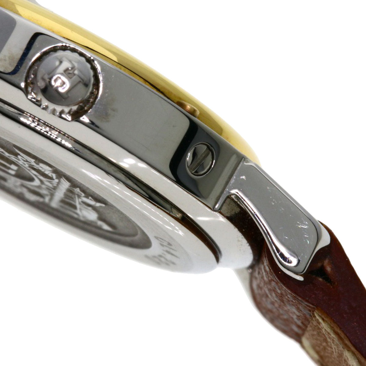 HERMES Watches Quartz CL4.220 Stainless Steel, Leather Silver Clipper white dial Women Used