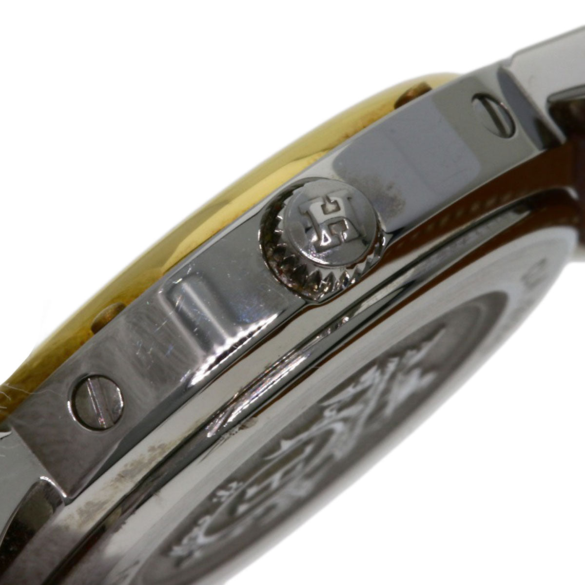 HERMES Watches Quartz CL4.220 Stainless Steel, Leather Silver Clipper white dial Women Used