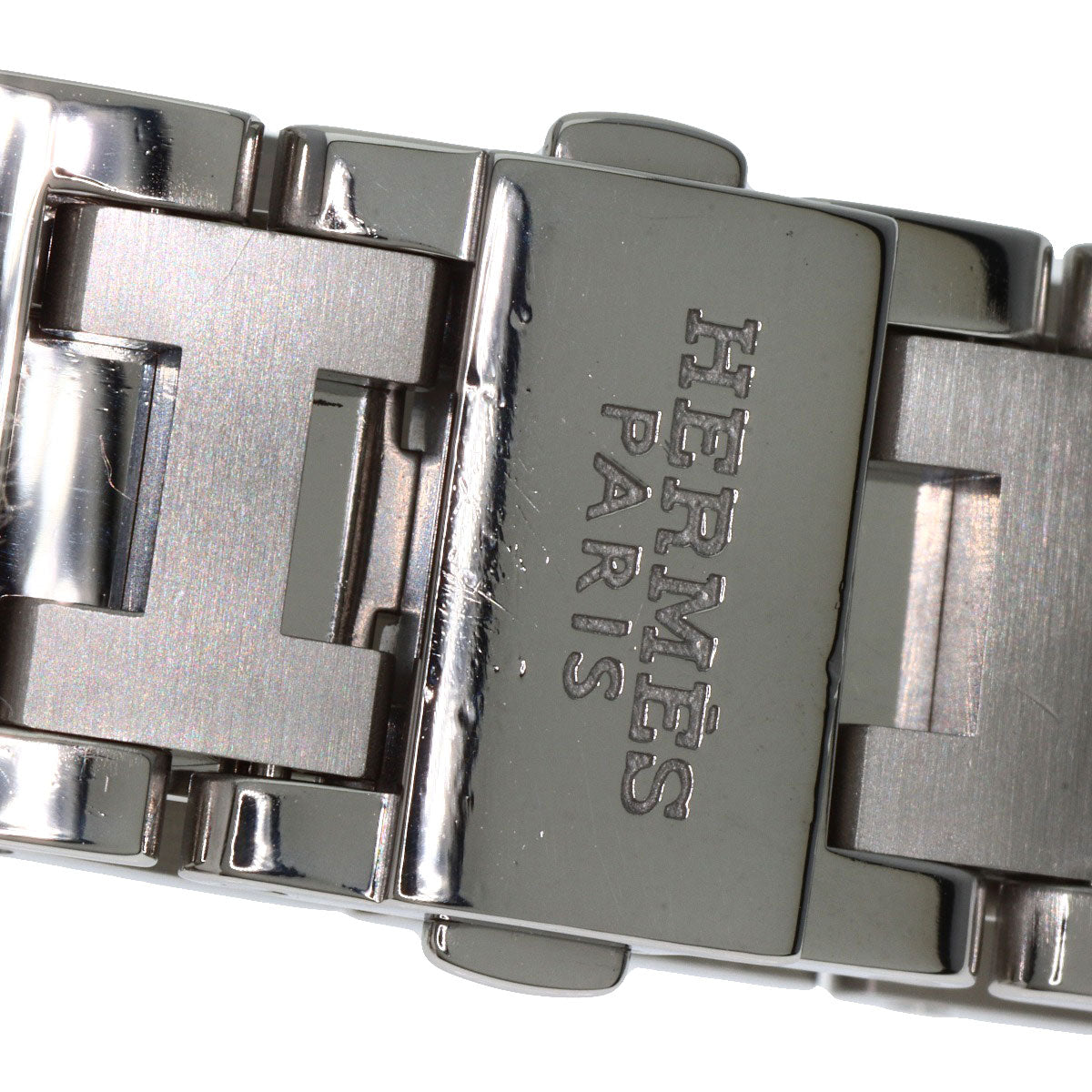 HERMES Watches Quartz CL2.310 Stainless Steel , Stainless Steel Silver Clipper Diver Chronograph New Buckle Pink shell dial mens Used