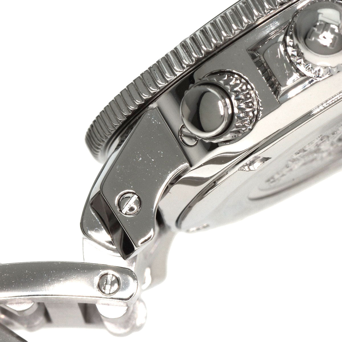 HERMES Watches Quartz CL2.310 Stainless Steel , Stainless Steel Silver Clipper Diver Chronograph black dial Women Used