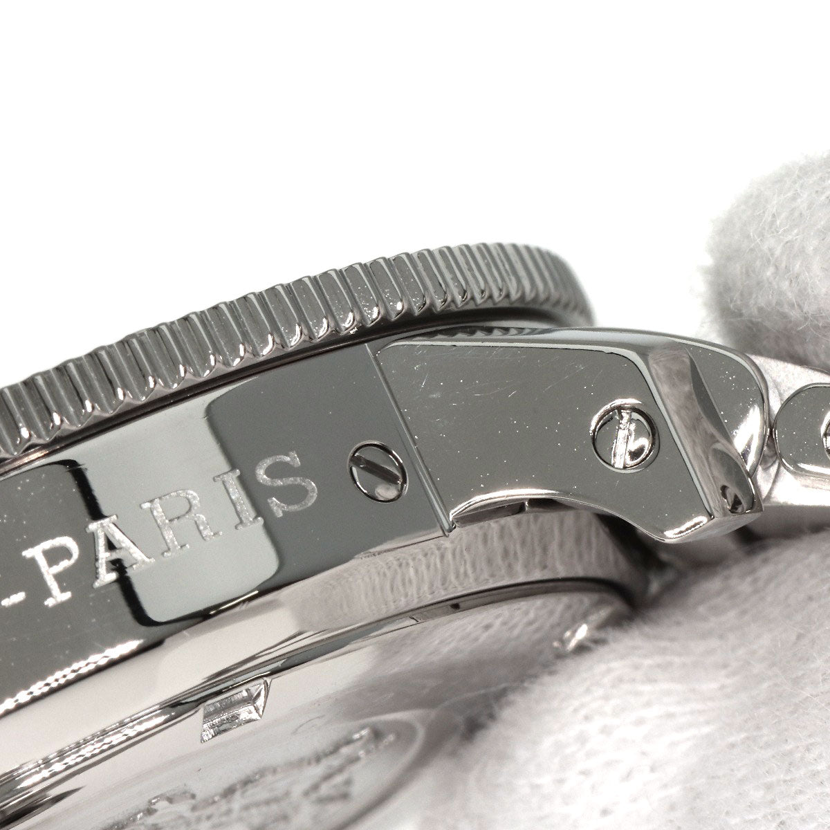HERMES Watches Quartz CL2.310 Stainless Steel , Stainless Steel Silver Clipper Diver Chronograph black dial Women Used