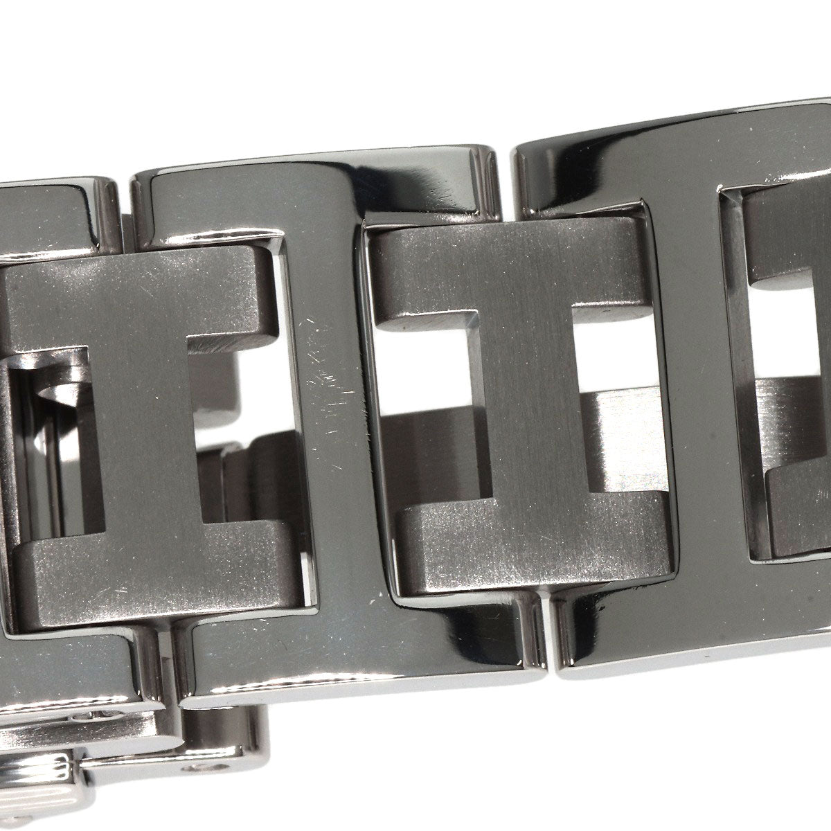 HERMES Watches Quartz CL2.310 Stainless Steel , Stainless Steel Silver Clipper Diver Chronograph black dial Women Used