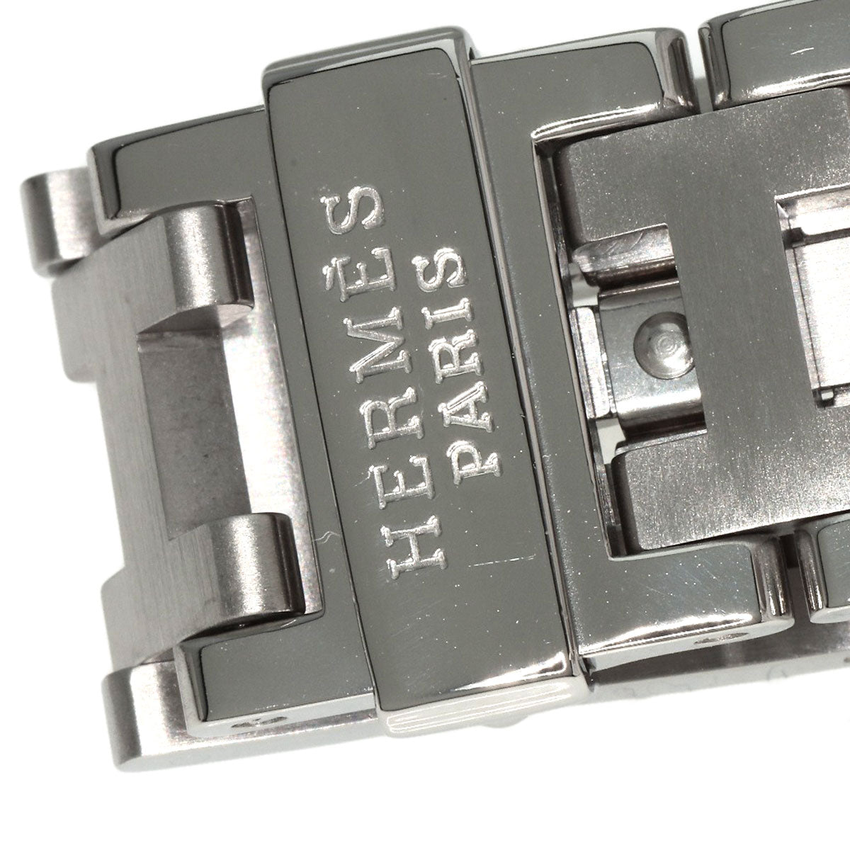 HERMES Watches Quartz CL2.310 Stainless Steel , Stainless Steel Silver Clipper Diver Chronograph black dial Women Used