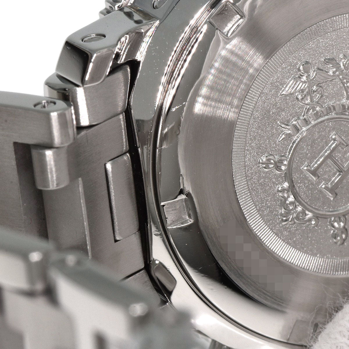 HERMES Watches Quartz CL2.310 Stainless Steel , Stainless Steel Silver Clipper Diver Chronograph black dial Women Used
