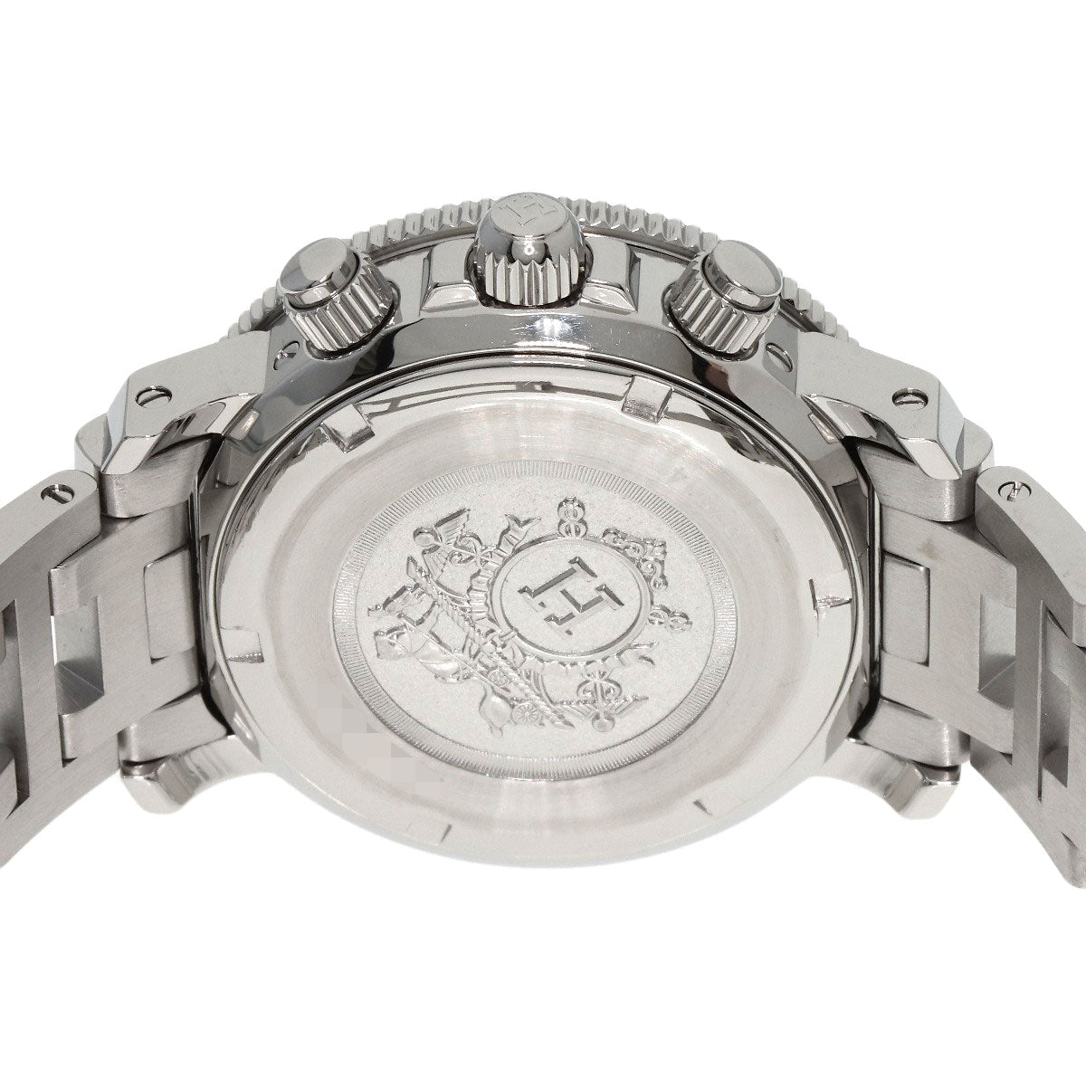 HERMES Watches Quartz CL2.310 Stainless Steel , Stainless Steel Silver Clipper Diver Chronograph black dial Women Used