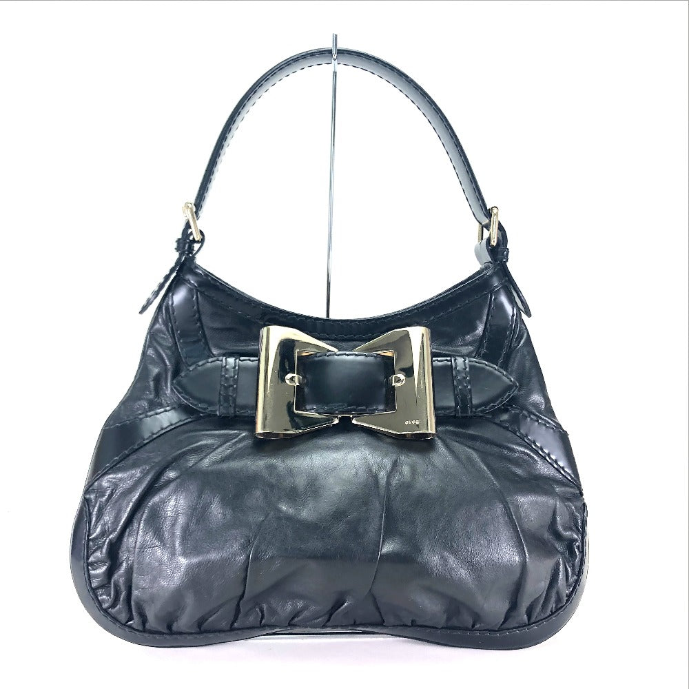 GUCCI Shoulder Bag 189885 leather black QUEEN (queen) Women Used