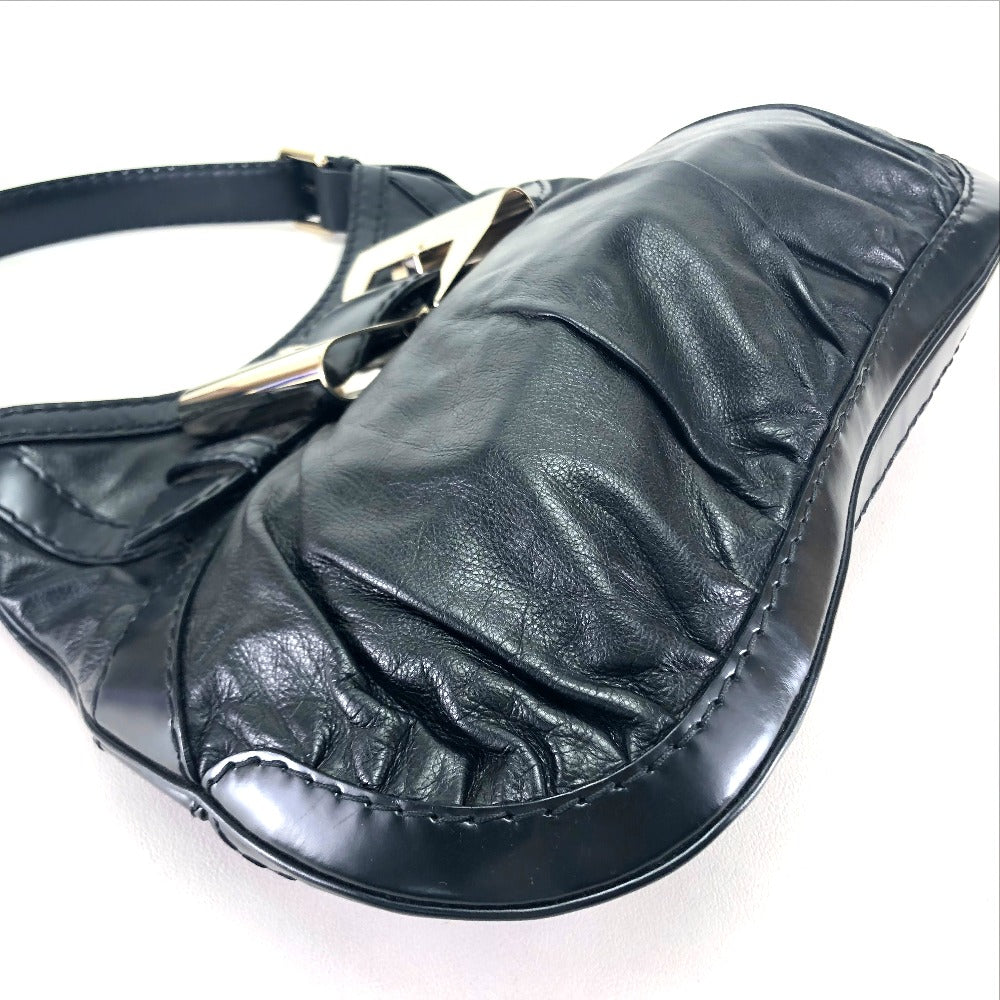 GUCCI Shoulder Bag 189885 leather black QUEEN (queen) Women Used