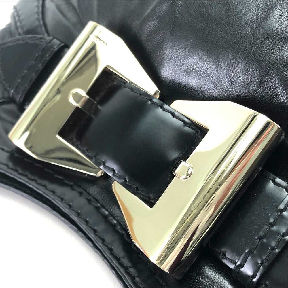 GUCCI Shoulder Bag 189885 leather black QUEEN (queen) Women Used