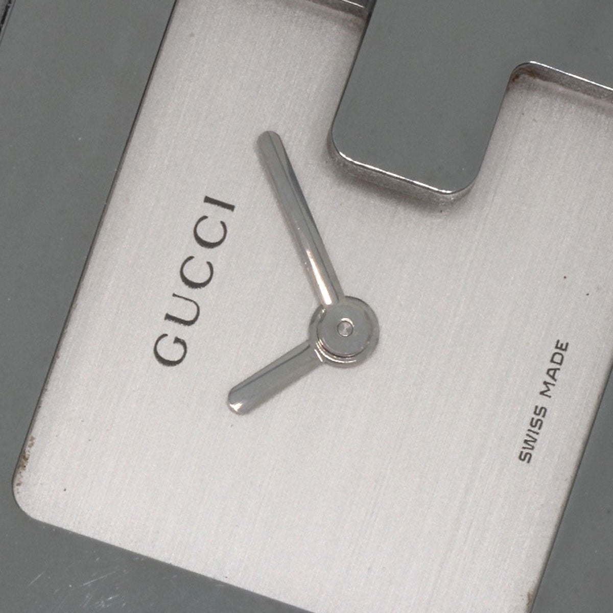 GUCCI Watches Quartz 3600L Stainless Steel , Stainless Steel Silver G Square Silver dial Women Used