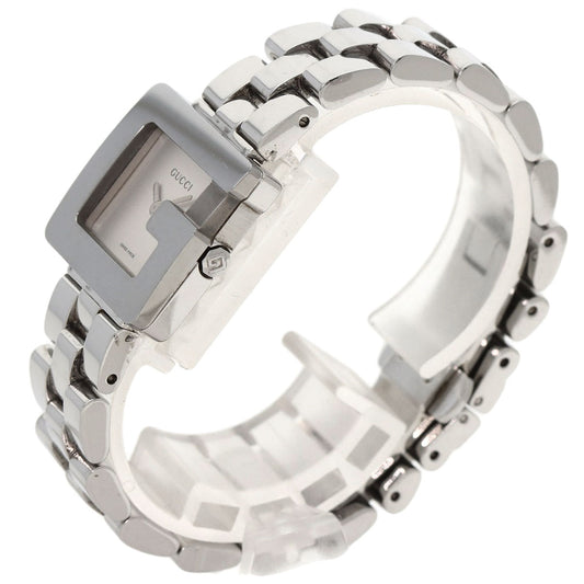 GUCCI Watches Quartz 3600L Stainless Steel , Stainless Steel Silver G Square Silver dial Women Used
