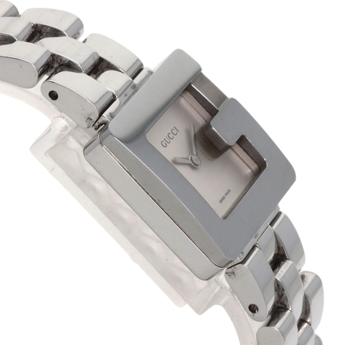 GUCCI Watches Quartz 3600L Stainless Steel , Stainless Steel Silver G Square Silver dial Women Used