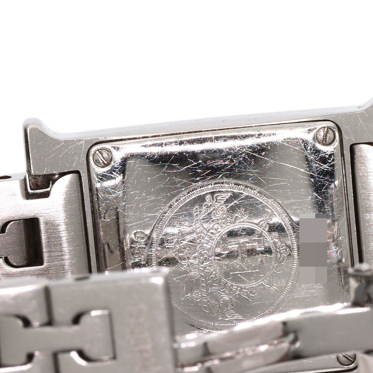 HERMES Watches Quartz HH1.210 Stainless Steel , Stainless Steel Silver H Watch Blue Gene Blue gene dial Women Used