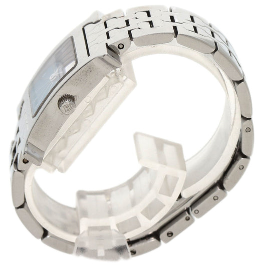 HERMES Watches Quartz HH1.210 Stainless Steel , Stainless Steel Silver H Watch Blue Gene Blue gene dial Women Used