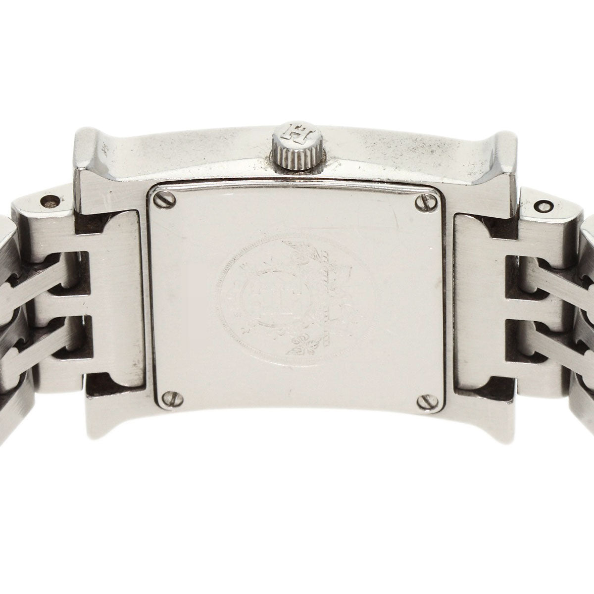 HERMES Watches Quartz HH1.210 Stainless Steel , Stainless Steel Silver H Watch Blue Gene Blue gene dial Women Used