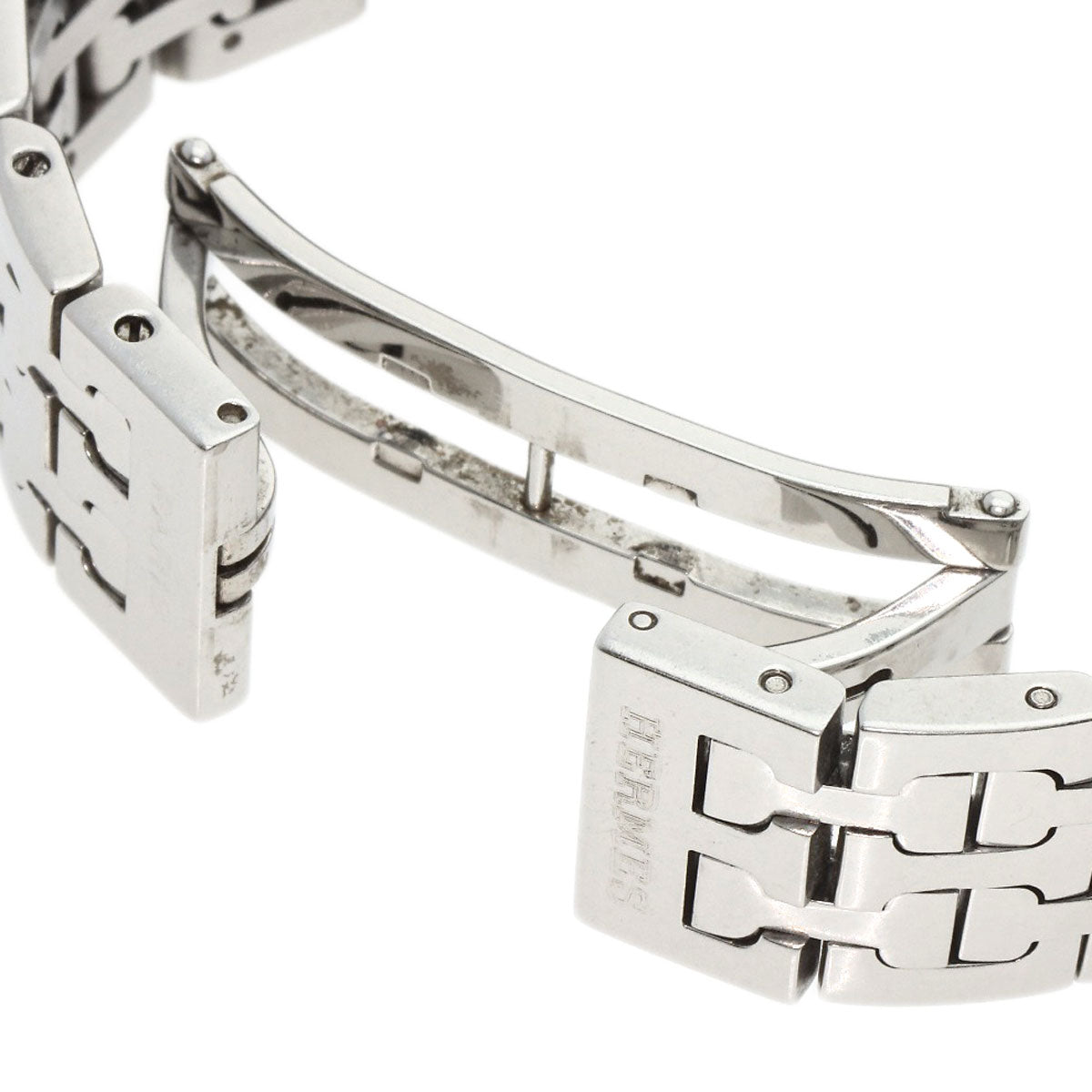 HERMES Watches Quartz HH1.210 Stainless Steel , Stainless Steel Silver H Watch Blue Gene Blue gene dial Women Used