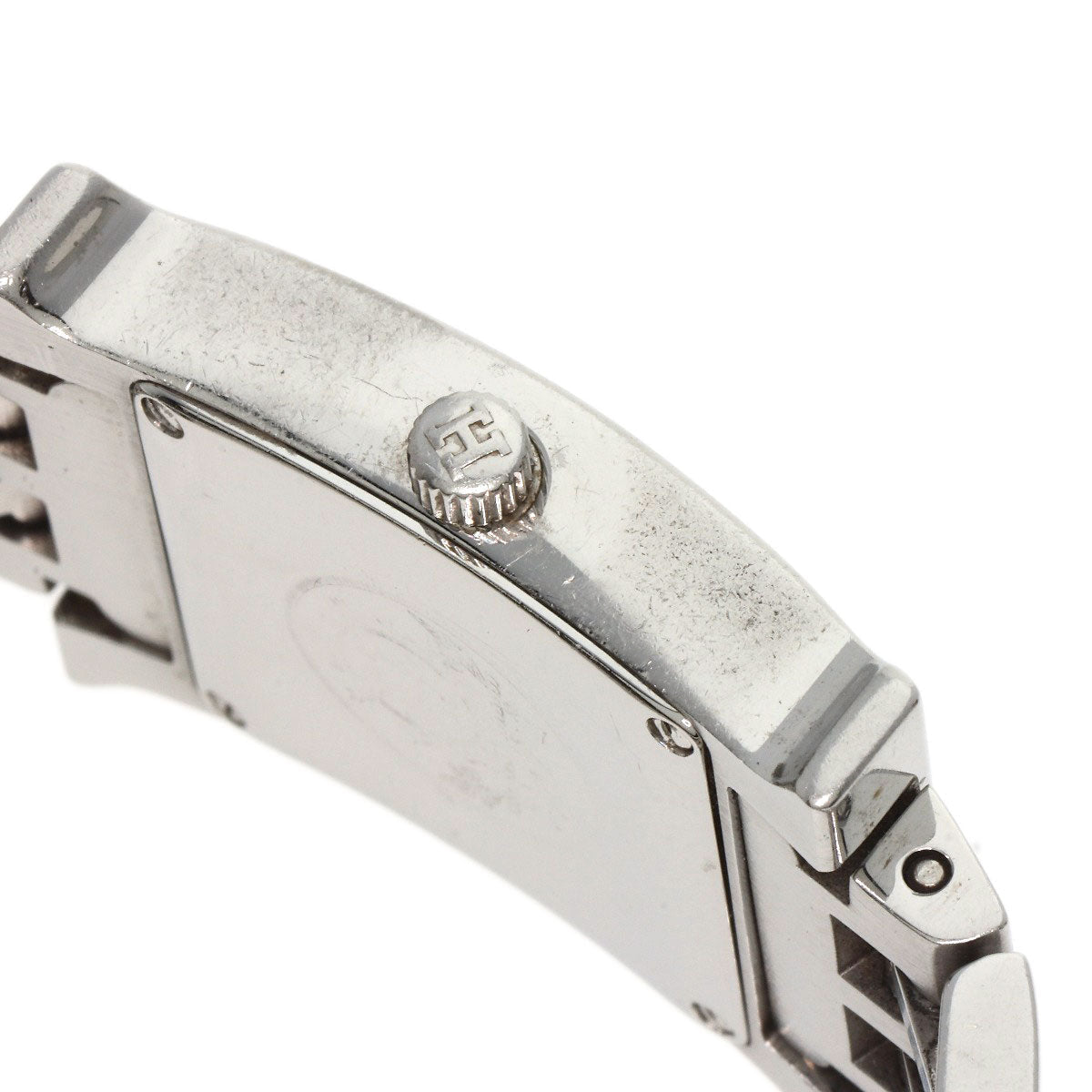 HERMES Watches Quartz HH1.210 Stainless Steel , Stainless Steel Silver H Watch Blue Gene Blue gene dial Women Used