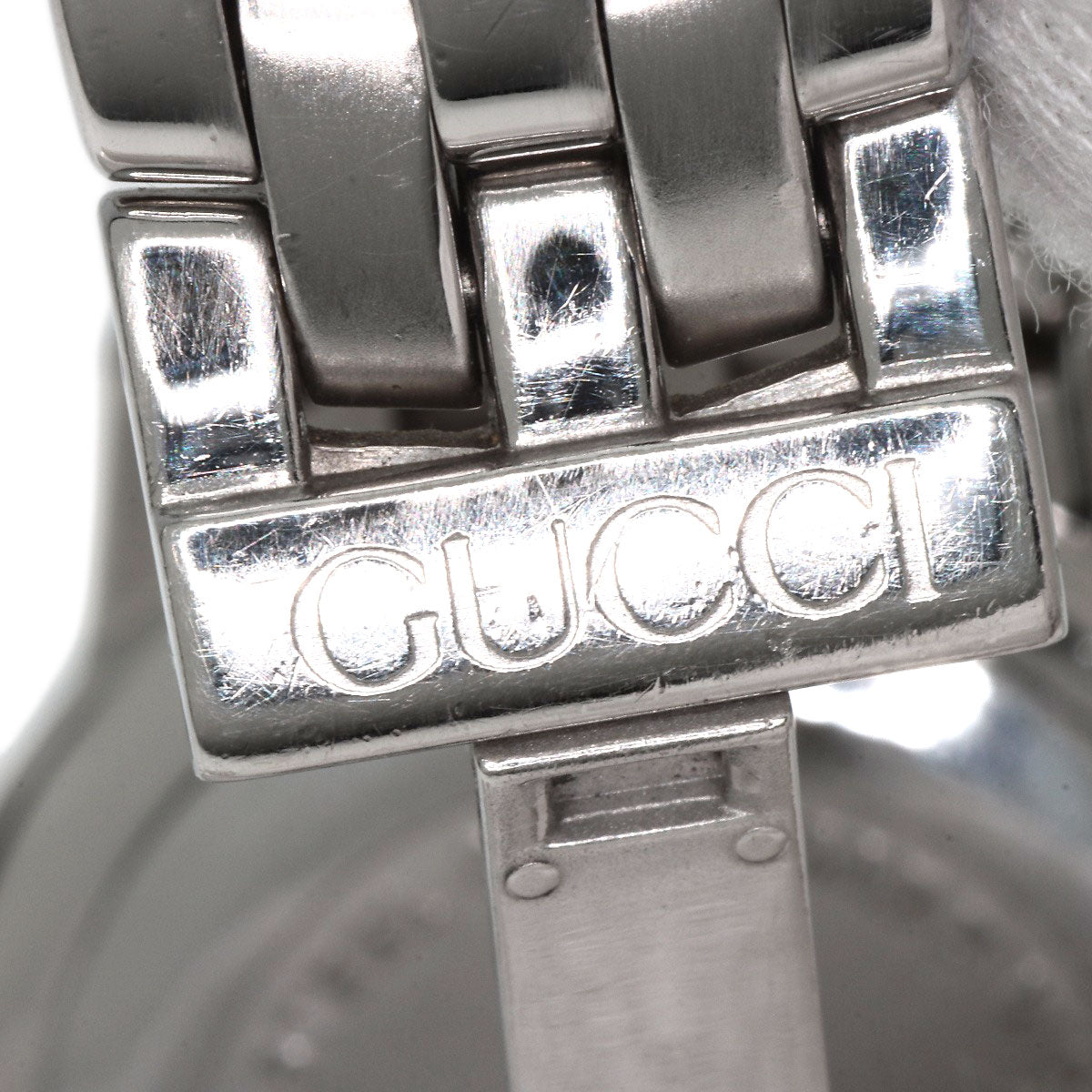 GUCCI Watches Quartz 5500L Stainless Steel , Stainless Steel Silver Round face Silver dial Women Used