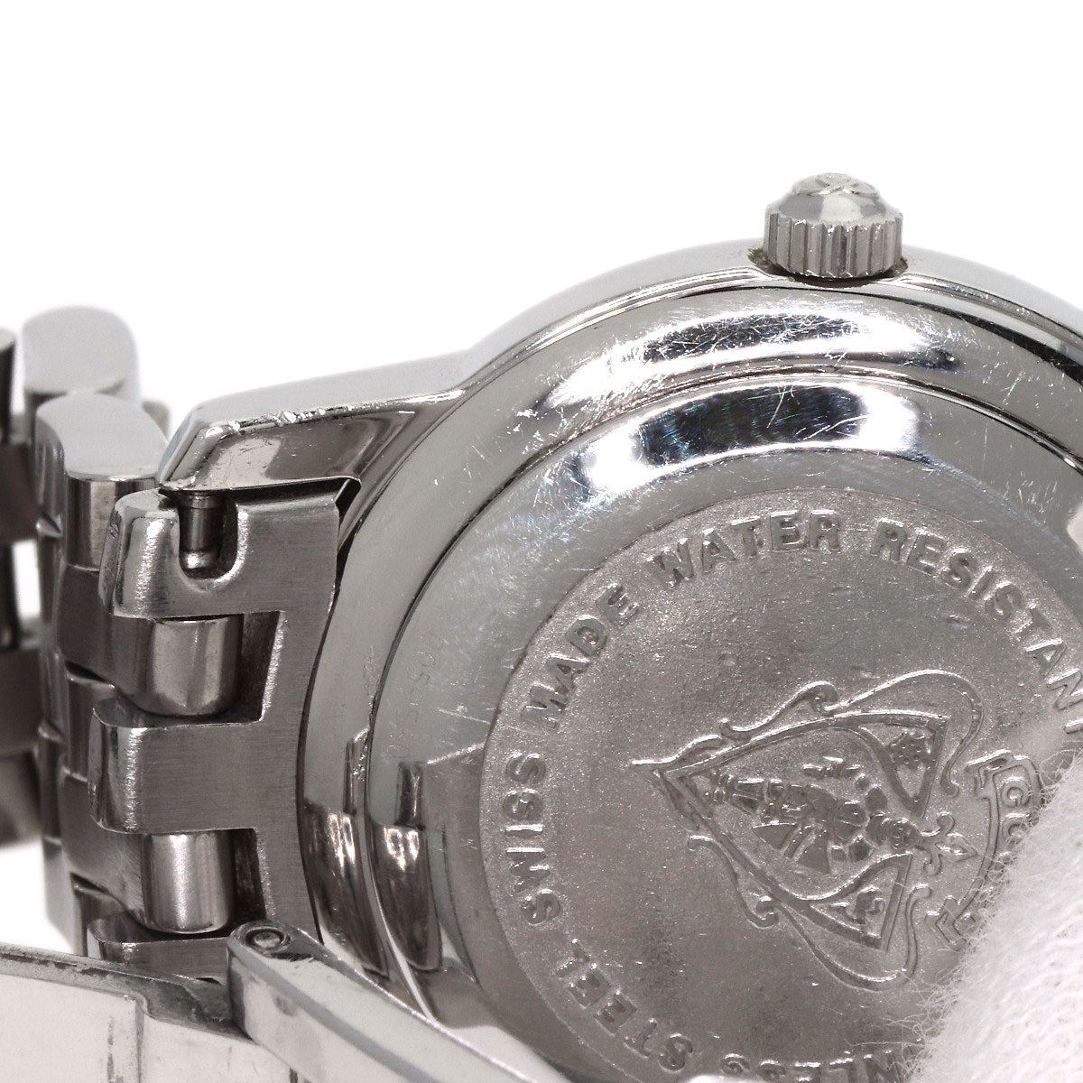 GUCCI Watches Quartz 5500L Stainless Steel , Stainless Steel Silver Round face Silver dial Women Used