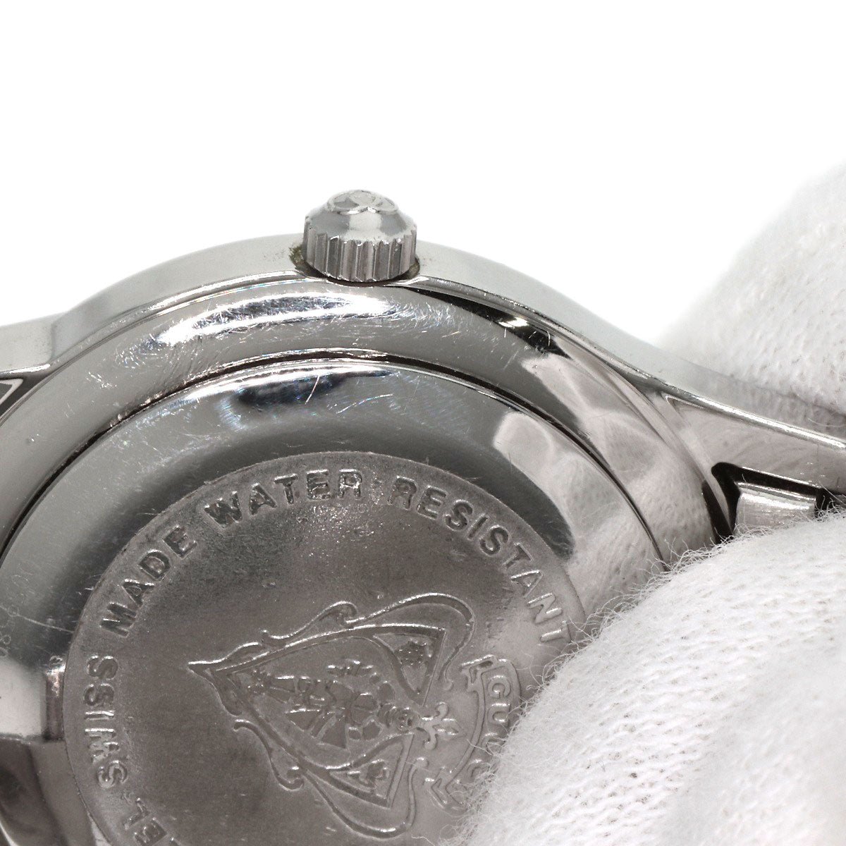 GUCCI Watches Quartz 5500L Stainless Steel , Stainless Steel Silver Round face Silver dial Women Used