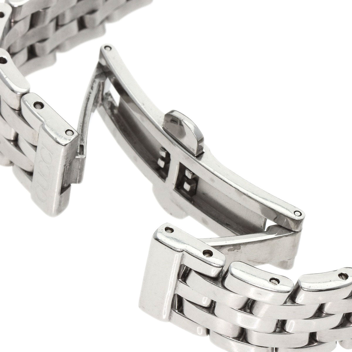GUCCI Watches Quartz 5500L Stainless Steel , Stainless Steel Silver Round face Silver dial Women Used