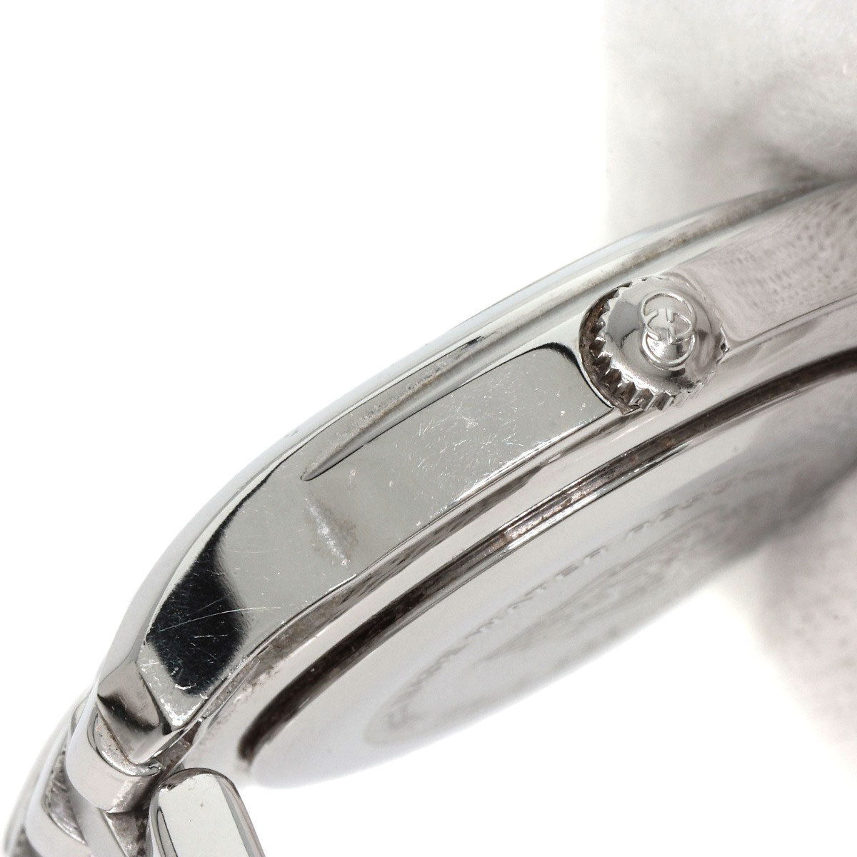 GUCCI Watches Quartz 5500L Stainless Steel , Stainless Steel Silver Round face Silver dial Women Used