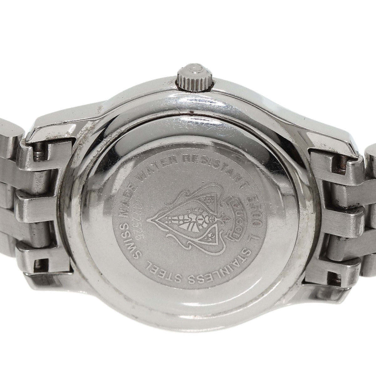 GUCCI Watches Quartz 5500L Stainless Steel , Stainless Steel Silver Round face Silver dial Women Used