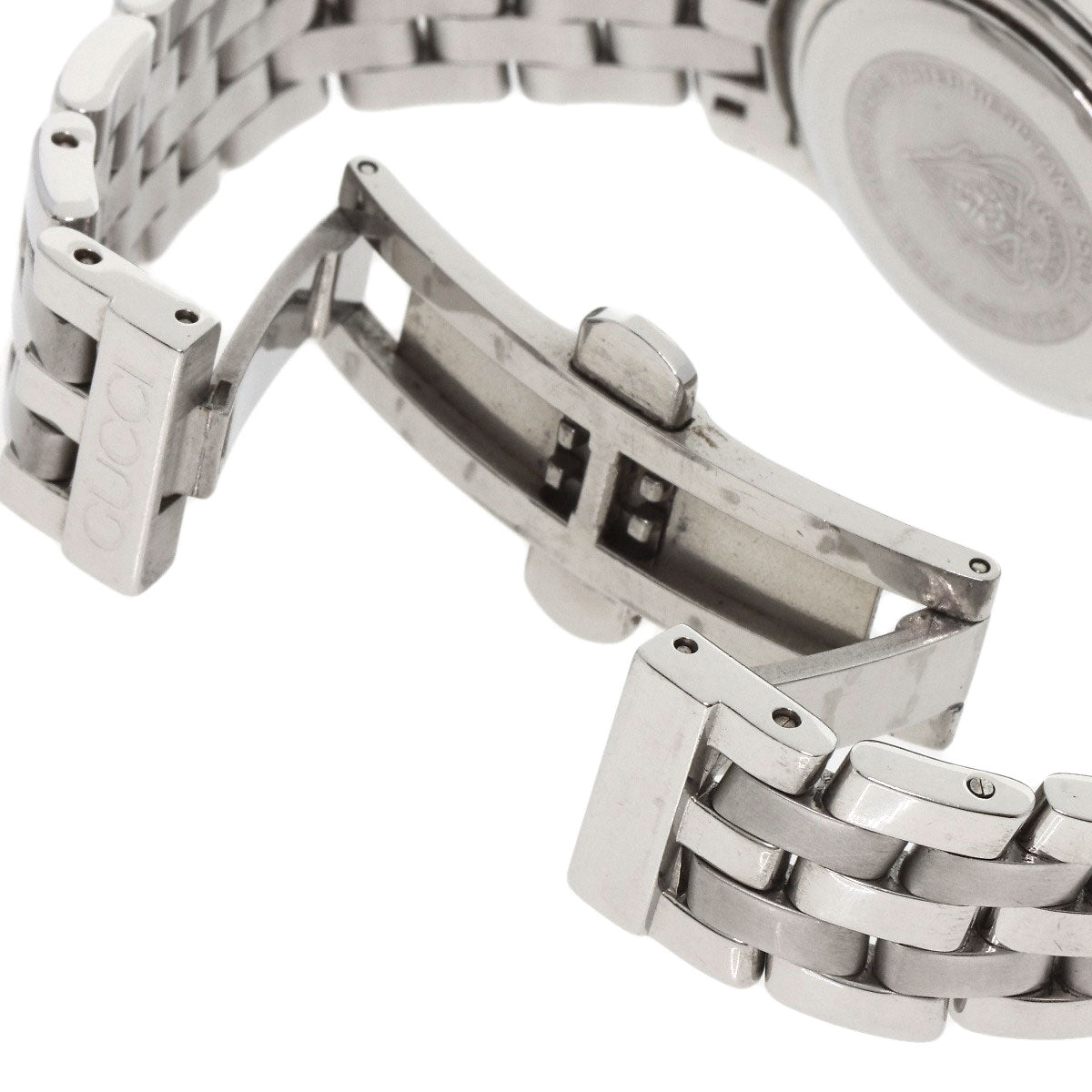 GUCCI Watches Quartz 5500L Stainless Steel , Stainless Steel Silver Round face Silver dial Women Used