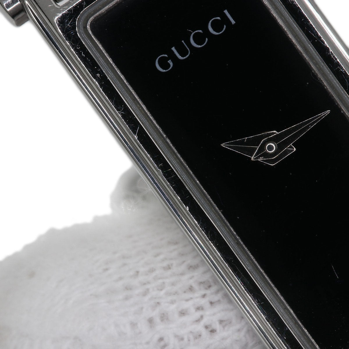 GUCCI Watches Quartz Stainless Steel , Stainless Steel Silver 1500L black dial Women Used