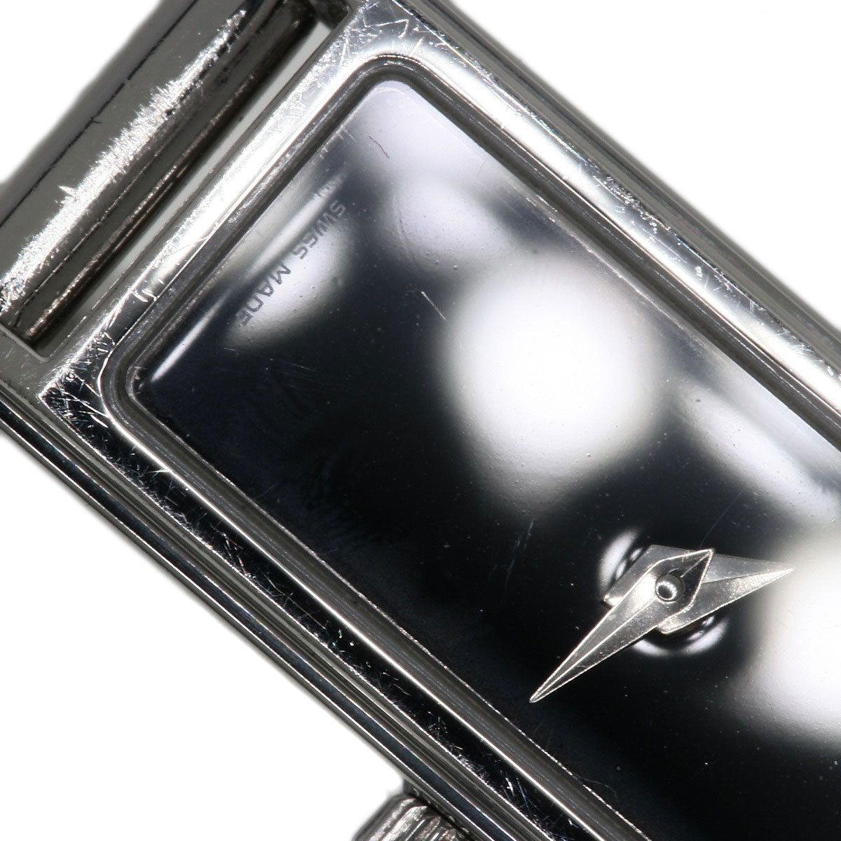 GUCCI Watches Quartz Stainless Steel , Stainless Steel Silver 1500L black dial Women Used
