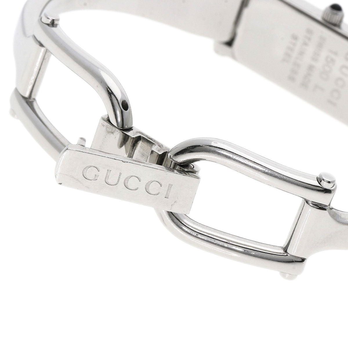 GUCCI Watches Quartz Stainless Steel , Stainless Steel Silver 1500L black dial Women Used