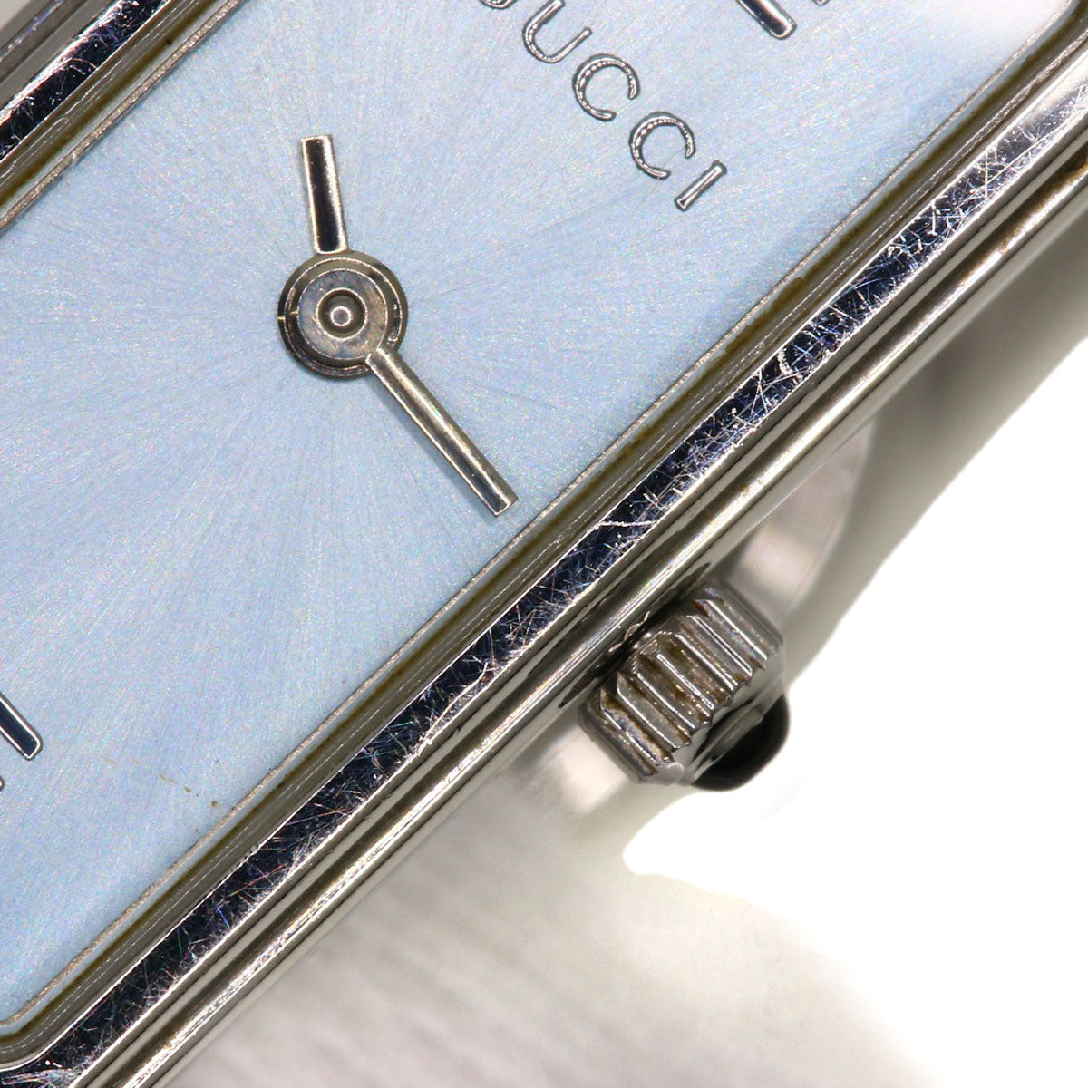 GUCCI Watches Quartz 1500L Stainless Steel Silver Square face blue dial