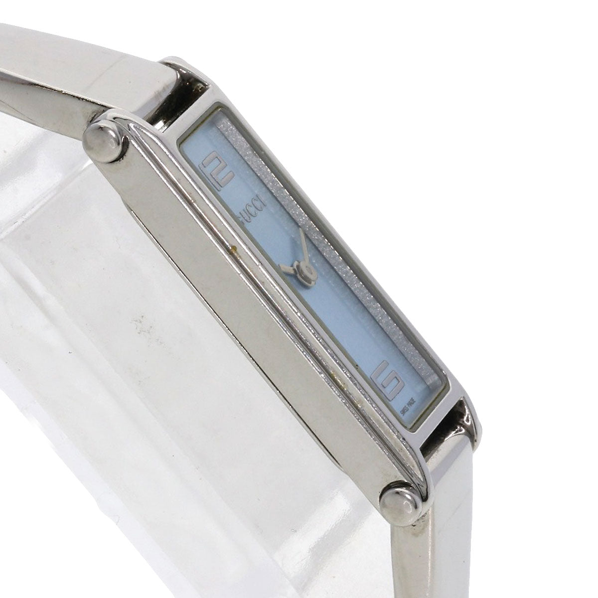 GUCCI Watches Quartz 1500L Stainless Steel Silver Square face blue dial