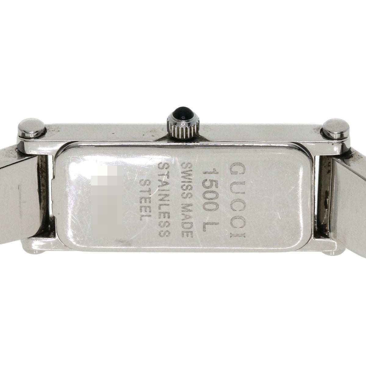 GUCCI Watches Quartz 1500L Stainless Steel Silver Square face blue dial