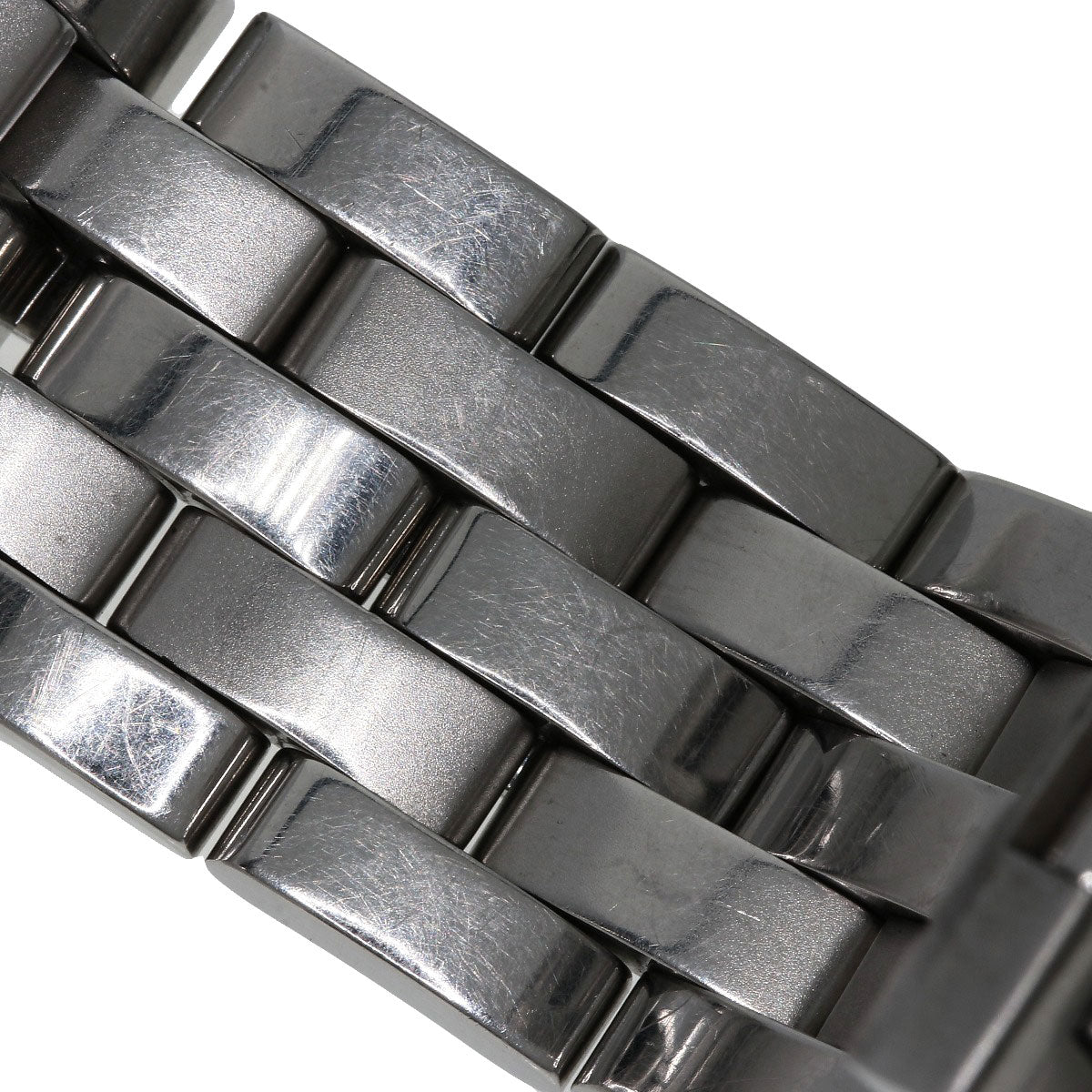 GUCCI Watches Quartz 5500M Stainless Steel , Stainless Steel Silver Round face black dial mens Used