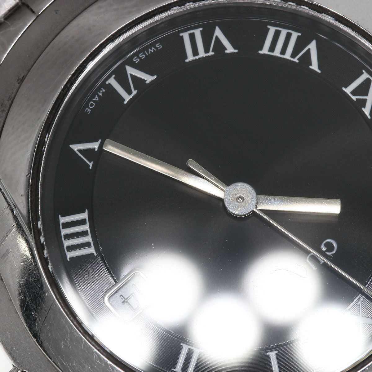 GUCCI Watches Quartz 5500M Stainless Steel , Stainless Steel Silver Round face black dial mens Used