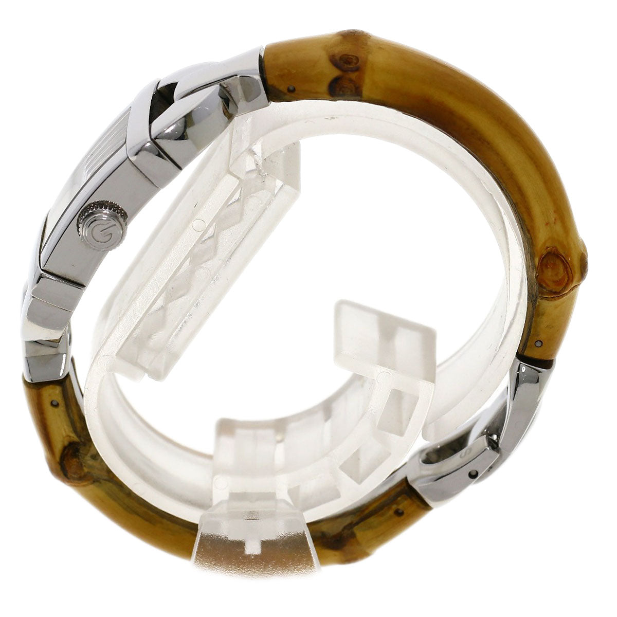 GUCCI Watches Quartz 6800L Stainless Steel, Bamboo Silver Bamboo Silver dial Women Used