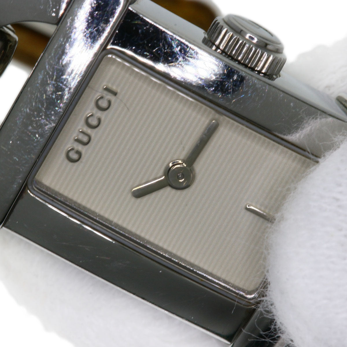 GUCCI Watches Quartz 6800L Stainless Steel, Bamboo Silver Bamboo Silver dial Women Used
