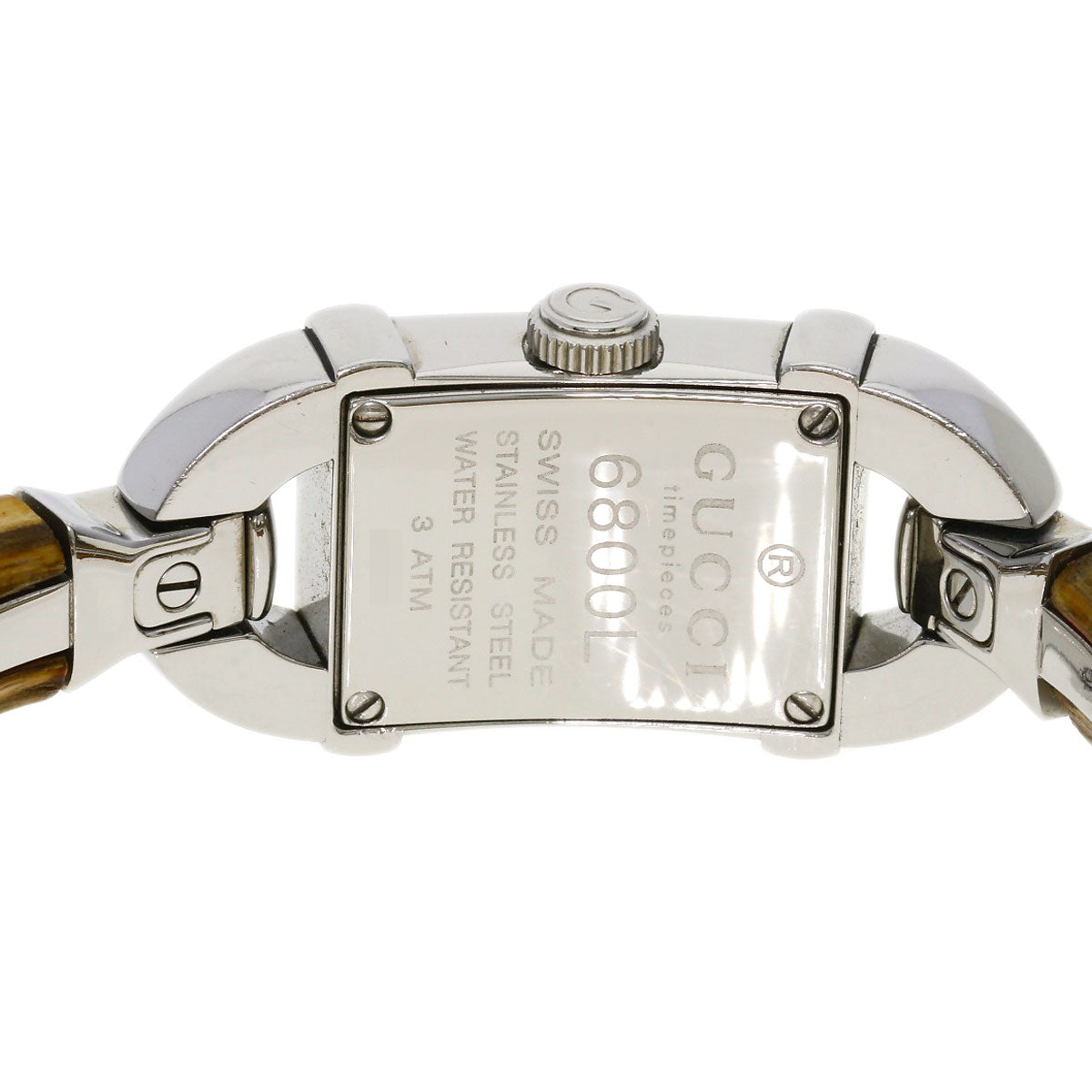 GUCCI Watches Quartz 6800L Stainless Steel, Bamboo Silver Bamboo Silver dial Women Used