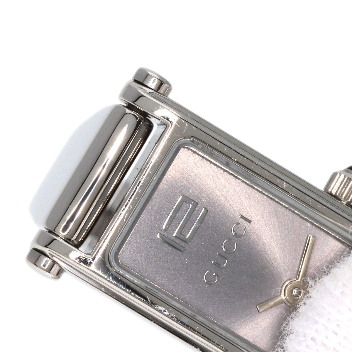 GUCCI Watches Quartz 1500L Stainless Steel , Stainless Steel Silver Square face Silver dial Women Used