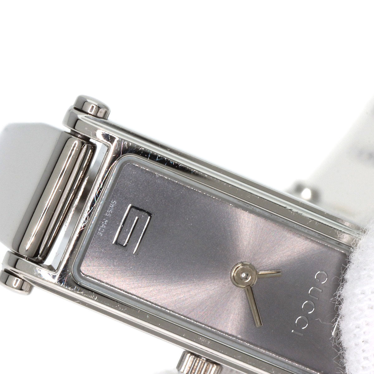 GUCCI Watches Quartz 1500L Stainless Steel , Stainless Steel Silver Square face Silver dial Women Used