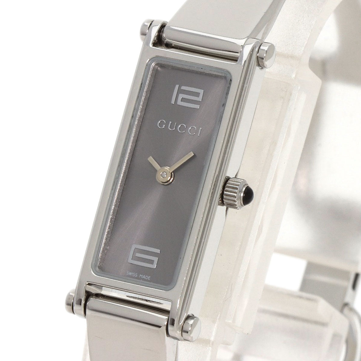GUCCI Watches Quartz 1500L Stainless Steel , Stainless Steel Silver Square face Silver dial Women Used