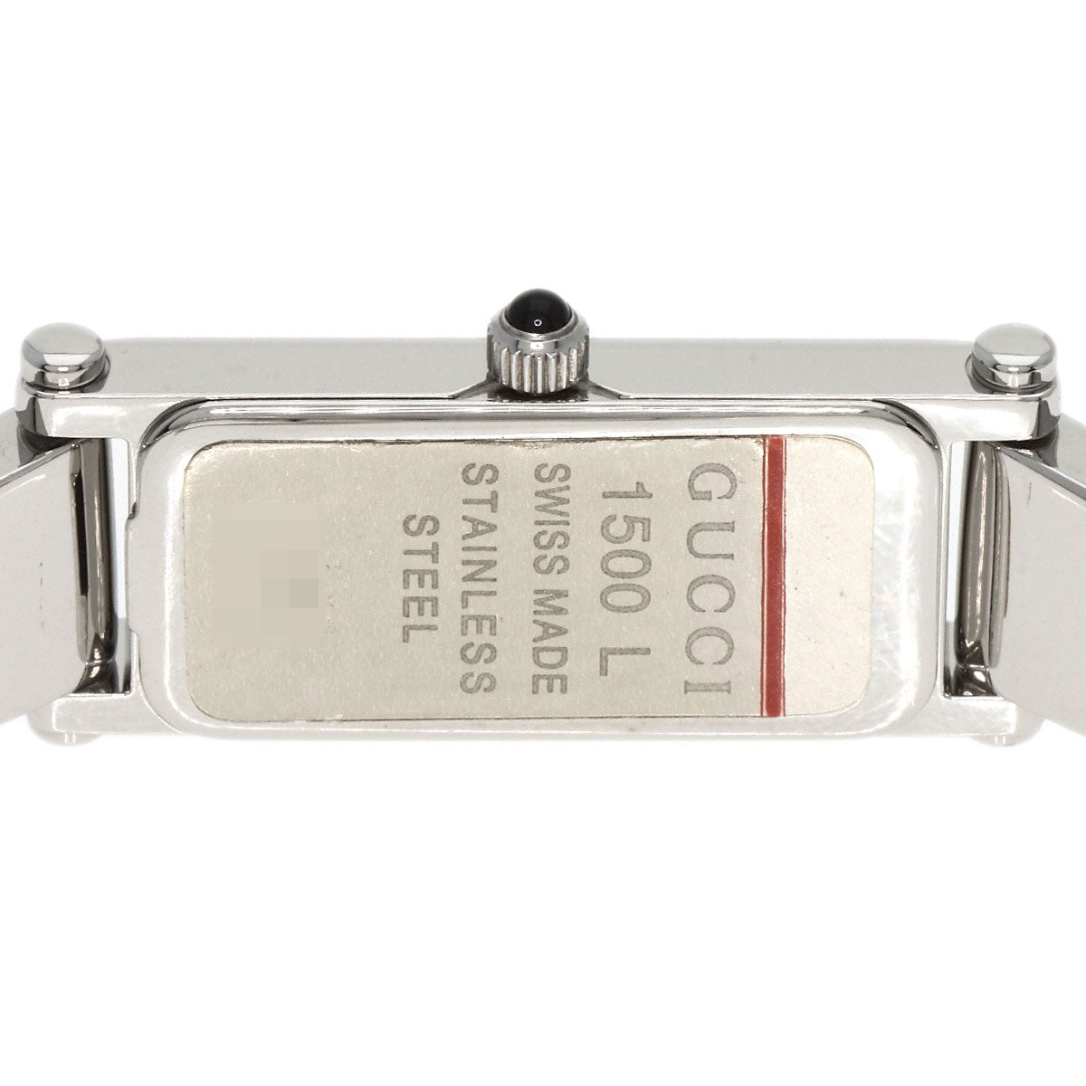 GUCCI Watches Quartz 1500L Stainless Steel , Stainless Steel Silver Square face Silver dial Women Used
