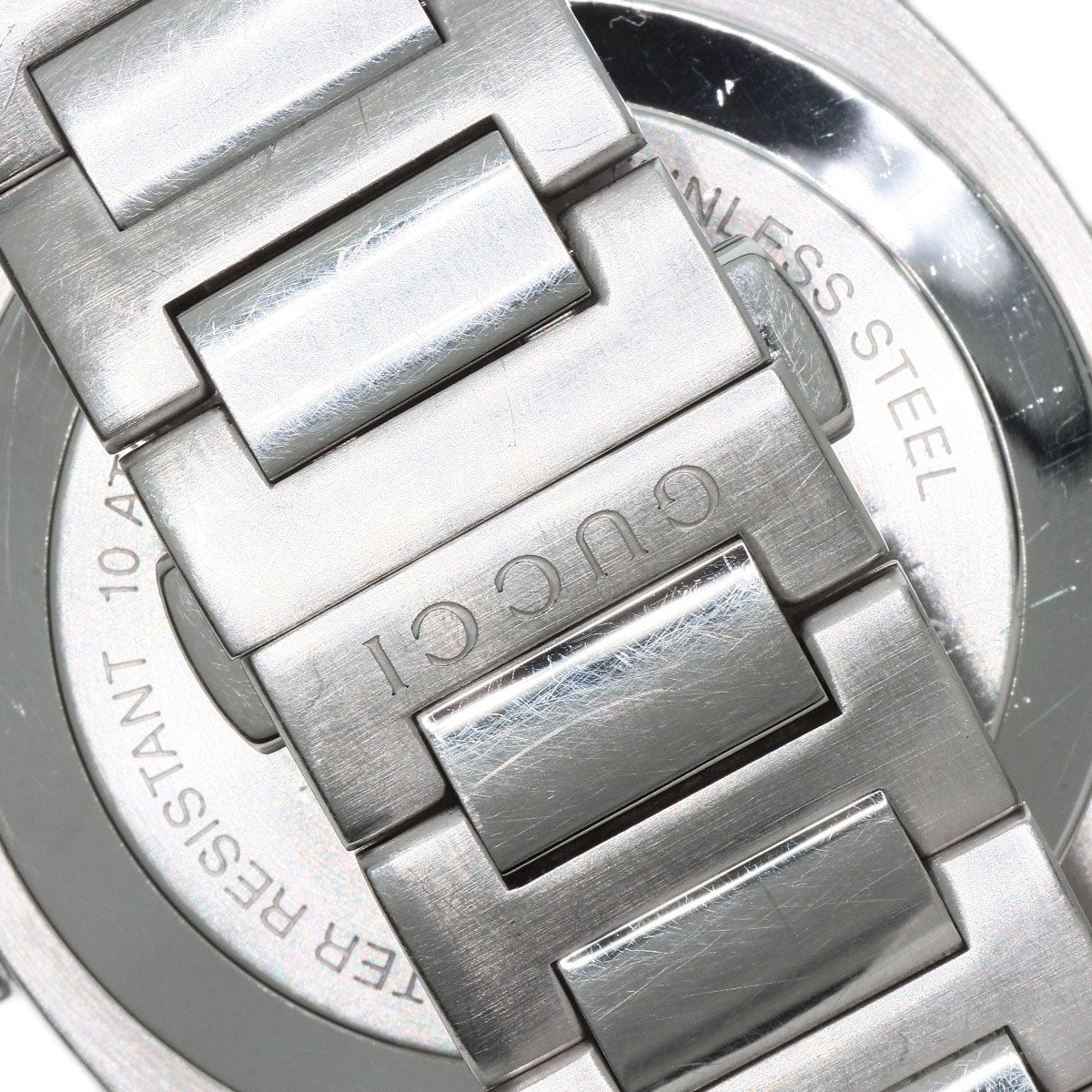 GUCCI Watches Quartz Stainless Steel , Stainless Steel Silver 142.2 black dial mens Used